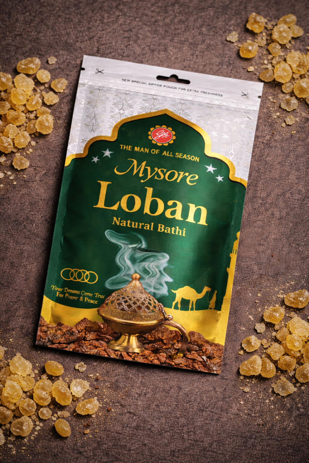 Mysore Loban Zipper packaging